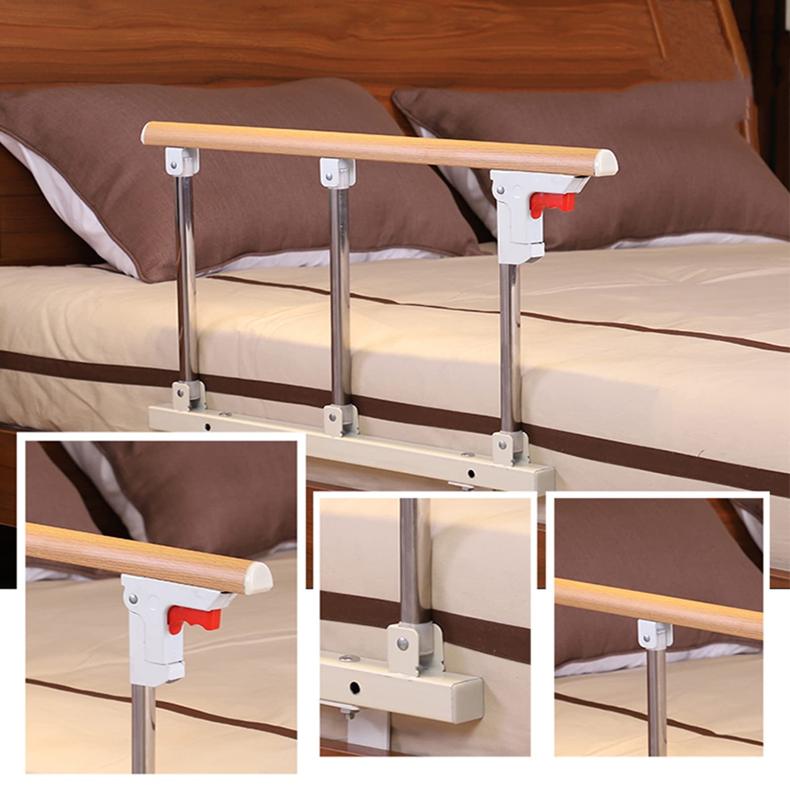 Barandilla de Cama Plegable para Adultos, barandilla de Cama para Adultos Mayores, barandilla de Cama Ajustable y Plegable, barandilla de Cama con manija de Asistencia de Seguridad