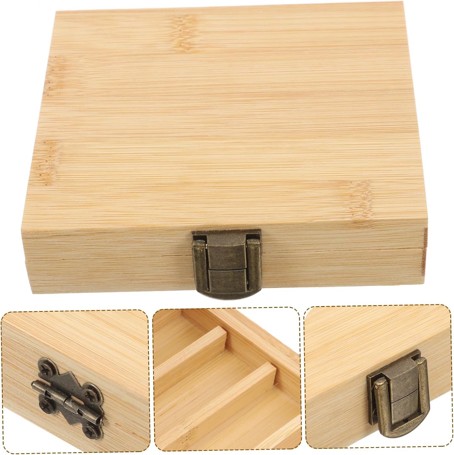 Empty Watercolor Paint Palette Box Wooden Color Mixing Tray with Lid Compact Travel Storage Case for Artists Students Hobbyists Versatile Organizer for Watercolor Paints