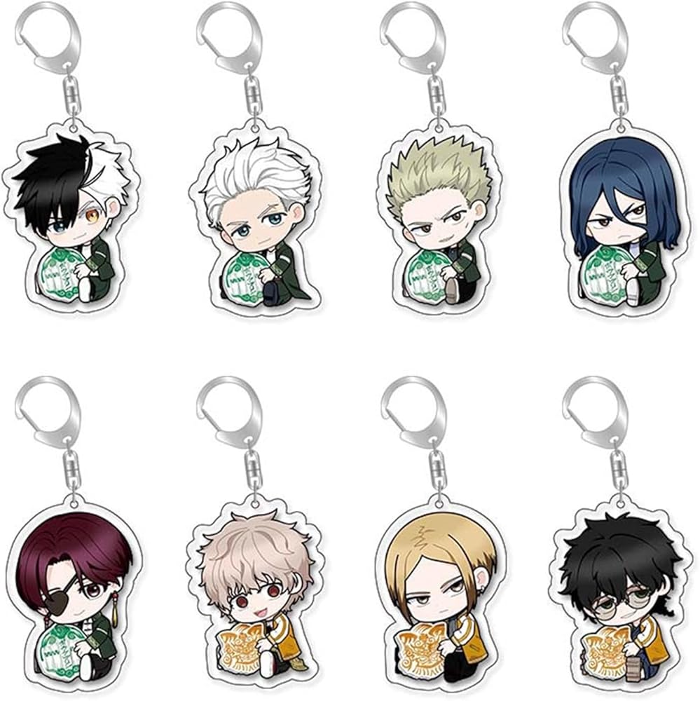 Amazon.com: GO2COSY Set of 8 Anime Wind Breaker Acrylic Keychain