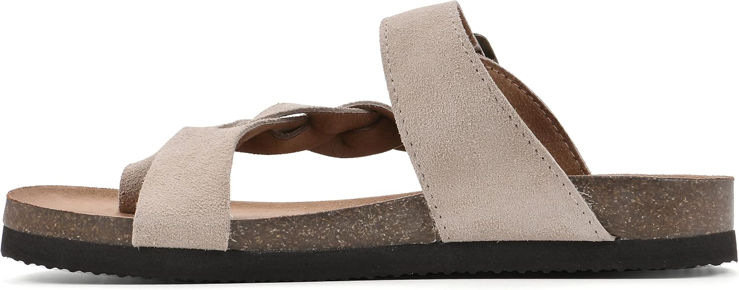 WHITE MOUNTAIN Women's Crawford Signature Comfort Molded Footbed Braided Sandal