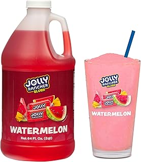 JOLLY RANCHER Mezcla de bebidas congeladas de sandía, mezcla de granizado con sabor a fruta para máquina, botella de 1/2 galón, concentrado de bebida congelada, proporción 5:1 para máquinas de