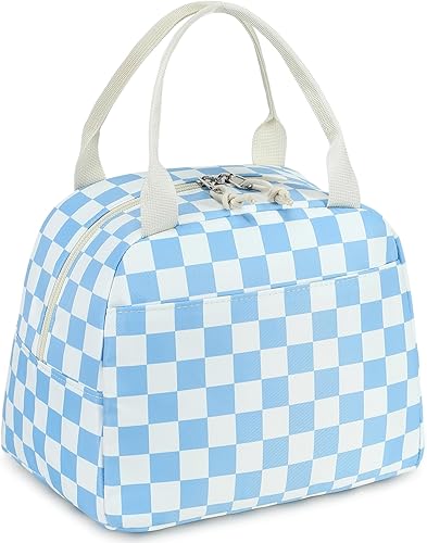 Miniatura 11 de LEDAOU - Caja de almuerzo para mujer, bolsa de almuerzo aislada, bolsa de mano de corduroy, bolsa de almuerzo a prueba de fugas, estuche de almuerzo