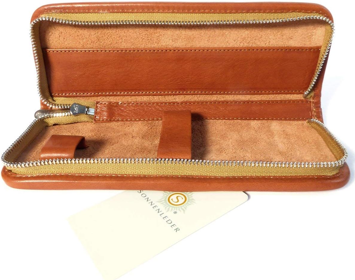 Sonnenleder "Böll" High Quality Leather Multipurpose Pencil Case, Color: Natural, Genuine Leather * Made in Germany