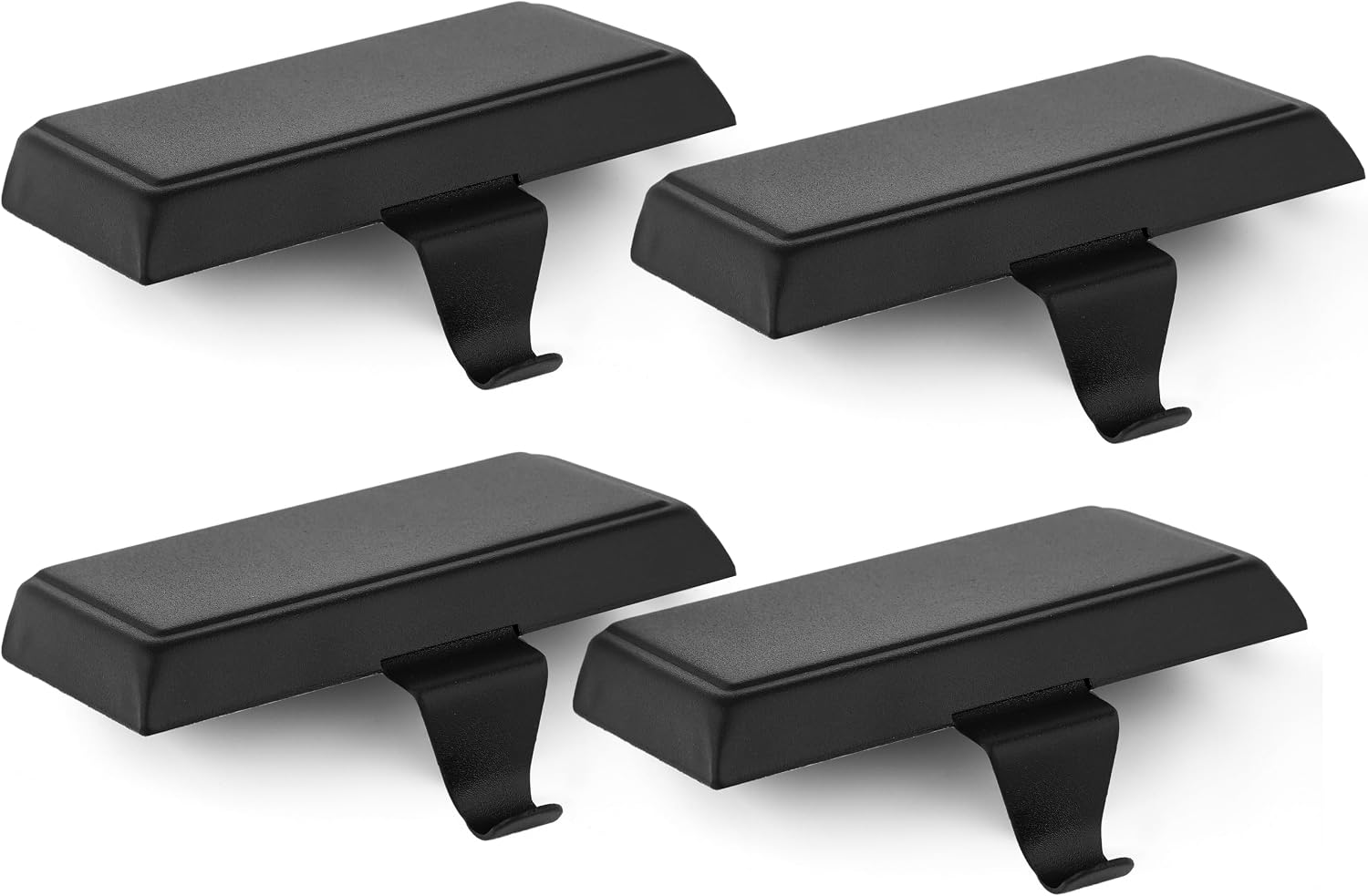 2025 Christmas Stocking Holders Mantel Stocking Hanger Hooks Fireplace Mantle Metal Hang Bases for Xmas Party Decorations (Matte Black Stocking Holder Set of 4)