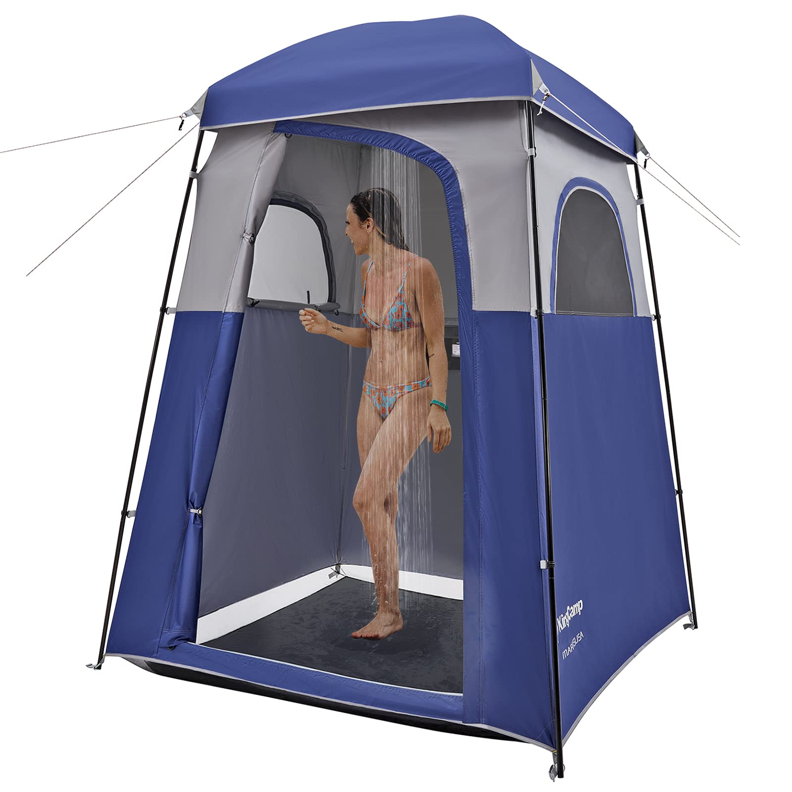 KingCamp Shower Tent Oversize Outdoor Shower Tents for Camping Dressing Room Portable Shelter Changing Room Shower Privacy Shelter Single/Double Shower Tent