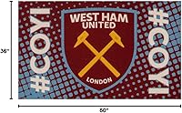 Vista 5 de West Ham United Bandera Come On You Irons de 5 x 3 pies - Auténtica EPL