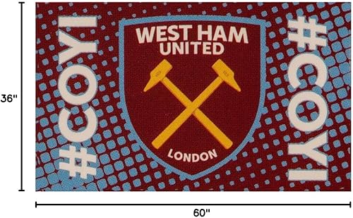 Miniatura 5 de West Ham United Bandera Come On You Irons de 5 x 3 pies - Auténtica EPL