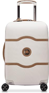 Delsey Paris Chatelet Hardside Luggage with Spinner Wheels, Champagne White, Carry-on 19 Inch, No Brake, Chatelet Hardside Luggage with Spinner Wheels