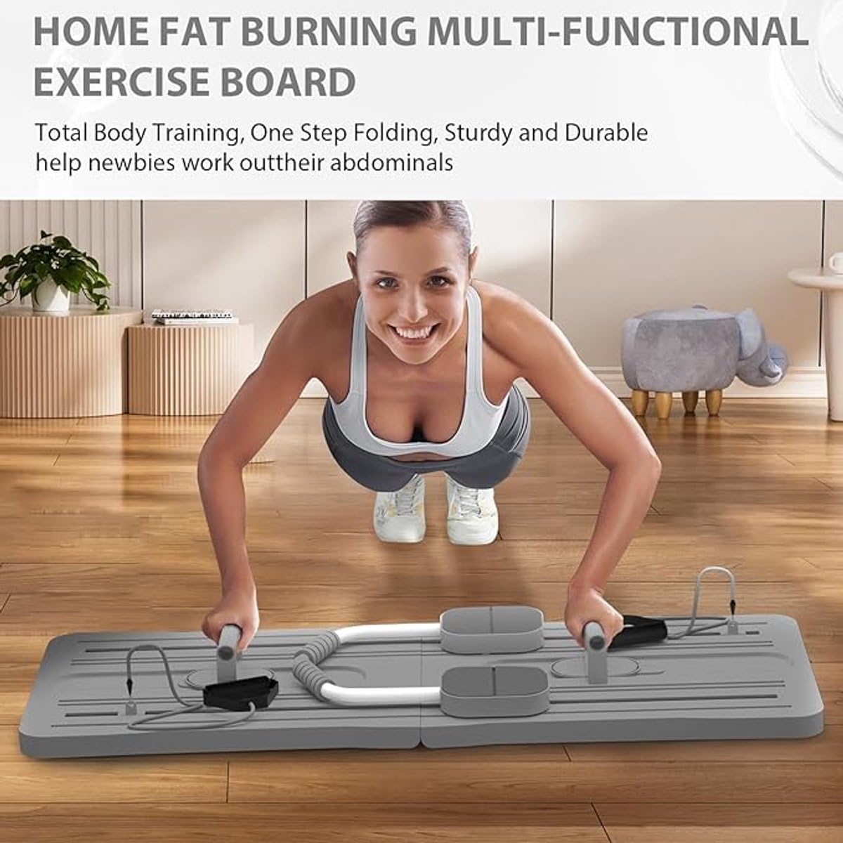 Planche de Pilates - Pilates Reformer - Planche de Pilates - Entraîneurs abdominaux - Appareils de Fitness - Blanc/Gris - PILARAFIT