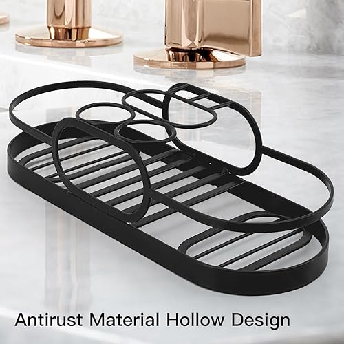 Miniatura 7 de Juego de dispensador de enjuague bucal de vidrio, soporte para cepillos de dientes de acero inoxidable con botella de enjuague bucal de 27 onzas,