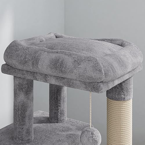 Miniatura 3 de IMUsee Árbol para gatos de interior, condominio de varios niveles con percha grande, postes rascadores, hamaca, soporte de escalada para gatos con