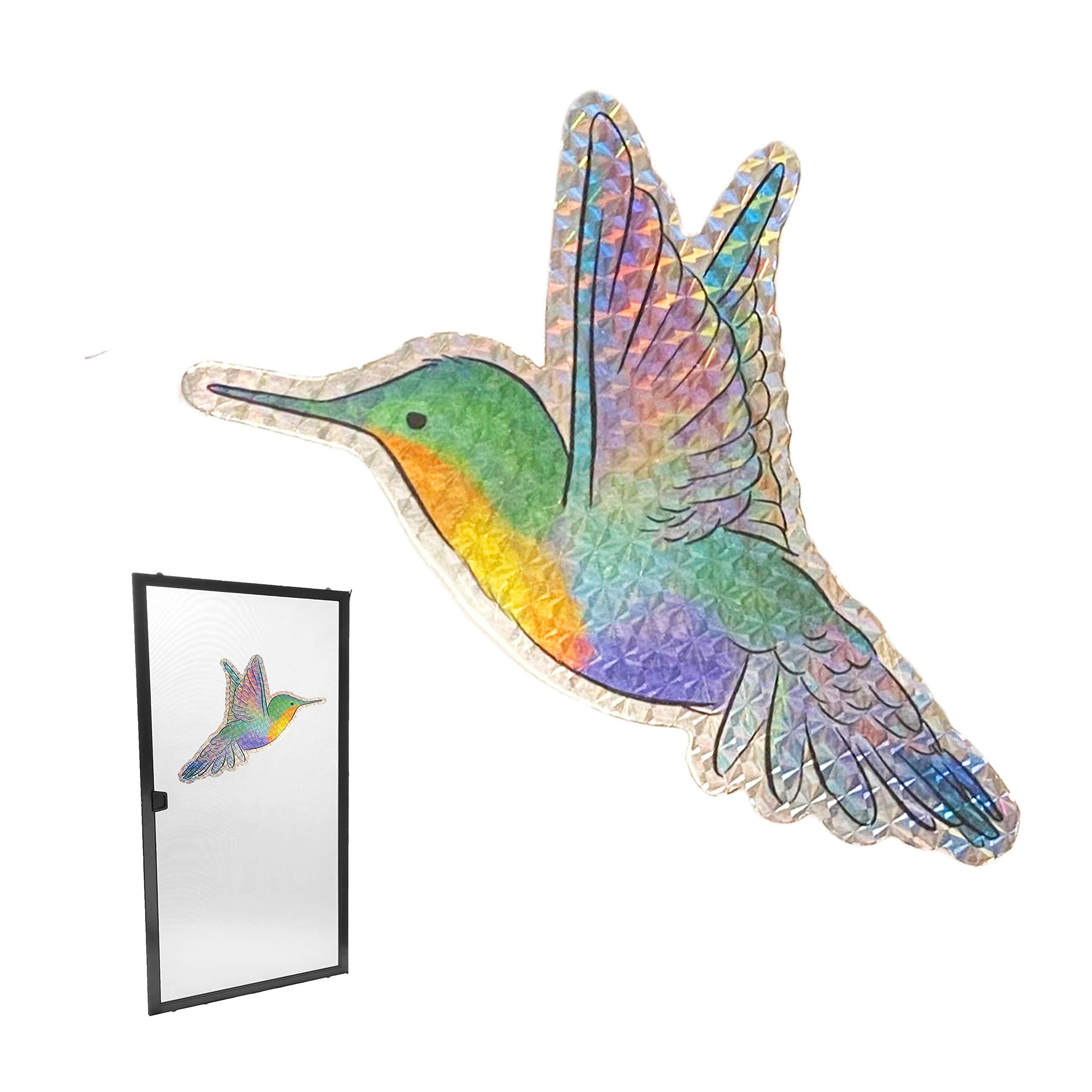 FieryThroated Hummingbird Screen Door (5" W x 5" H) Decorative