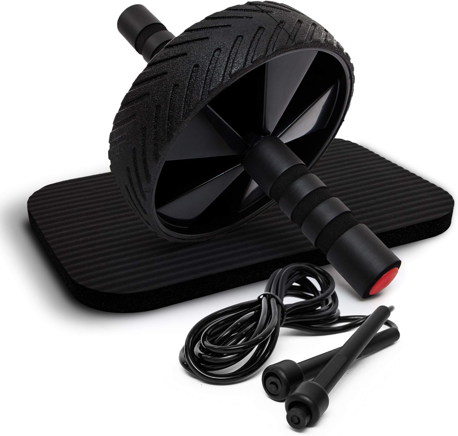Firgus Ab Wheel Roller Exercise Equipment for Abdominal Core Fitness Workout Abs Machine Comes With Knee Mat and Jump Rope