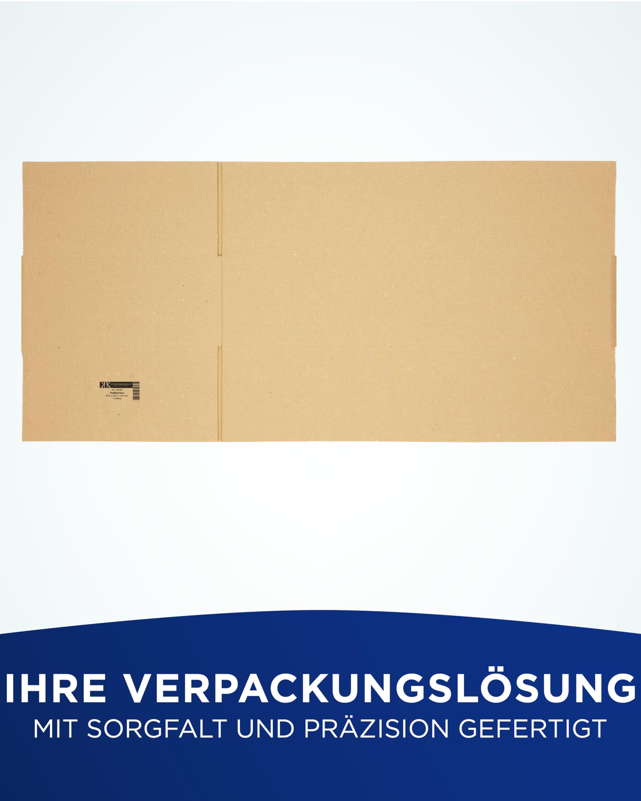 KK Verpackungen Versandkartons 600 x 300 x 150 mm Braun 1-wellig (Innenmaß 595 x 295 x 140 mm) | 50 Stück, Faltkartons Kartons für Versand als DHL Päckchen M Hermes Paketklasse M DPD GLS XL