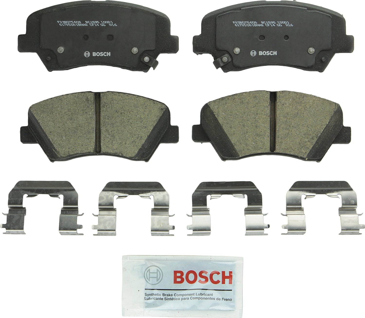 Bosch Automotive BP1078 QuietCast Premium Semi-Metallic Disc Brake Pad Set For: Subaru Forester, Legacy, Outback, B9 Tribeca, Tribeca, WRX, Front — view 239