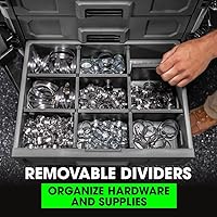 Vista 5 de FLEX STACK PACK - Caja de herramientas de 3 cajones con sistema de almacenamiento, FS1105, gris/negro