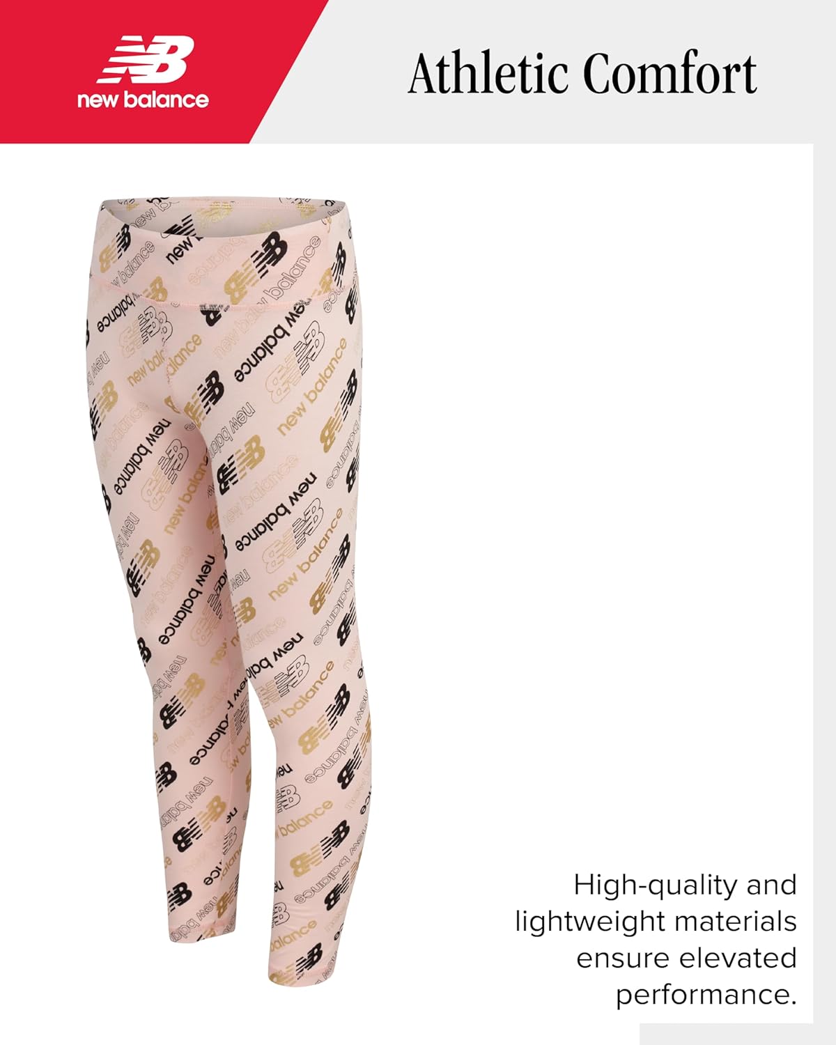 New Balance Girls Leggings Set - 3 Piece Short Sleeve Shirt and Leggings Outfit for Girls - Workout Yoga Pants (Sizes 7-16) - Image 5