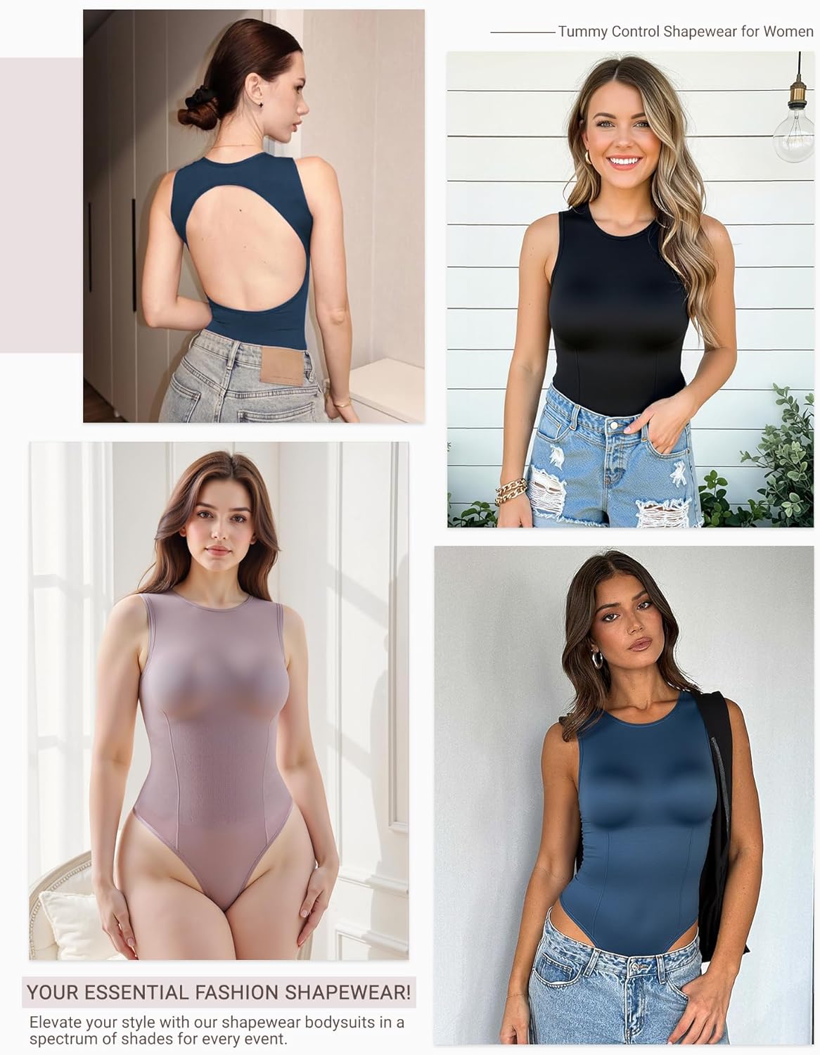 Bodysuits for Women Tummy Control,Thong Shapewear Tummy Control Body Suits,Seamless Shapewear for Women - Image 5