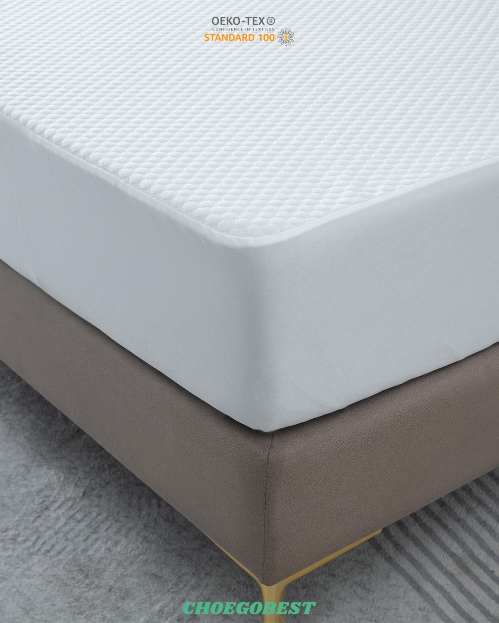 CHOEGOBEST Mattress Protector Noiseless, Ultimate Comfort, Waterproof, 2024 Luxury Premium Quality with Deep Pocket (Queen)