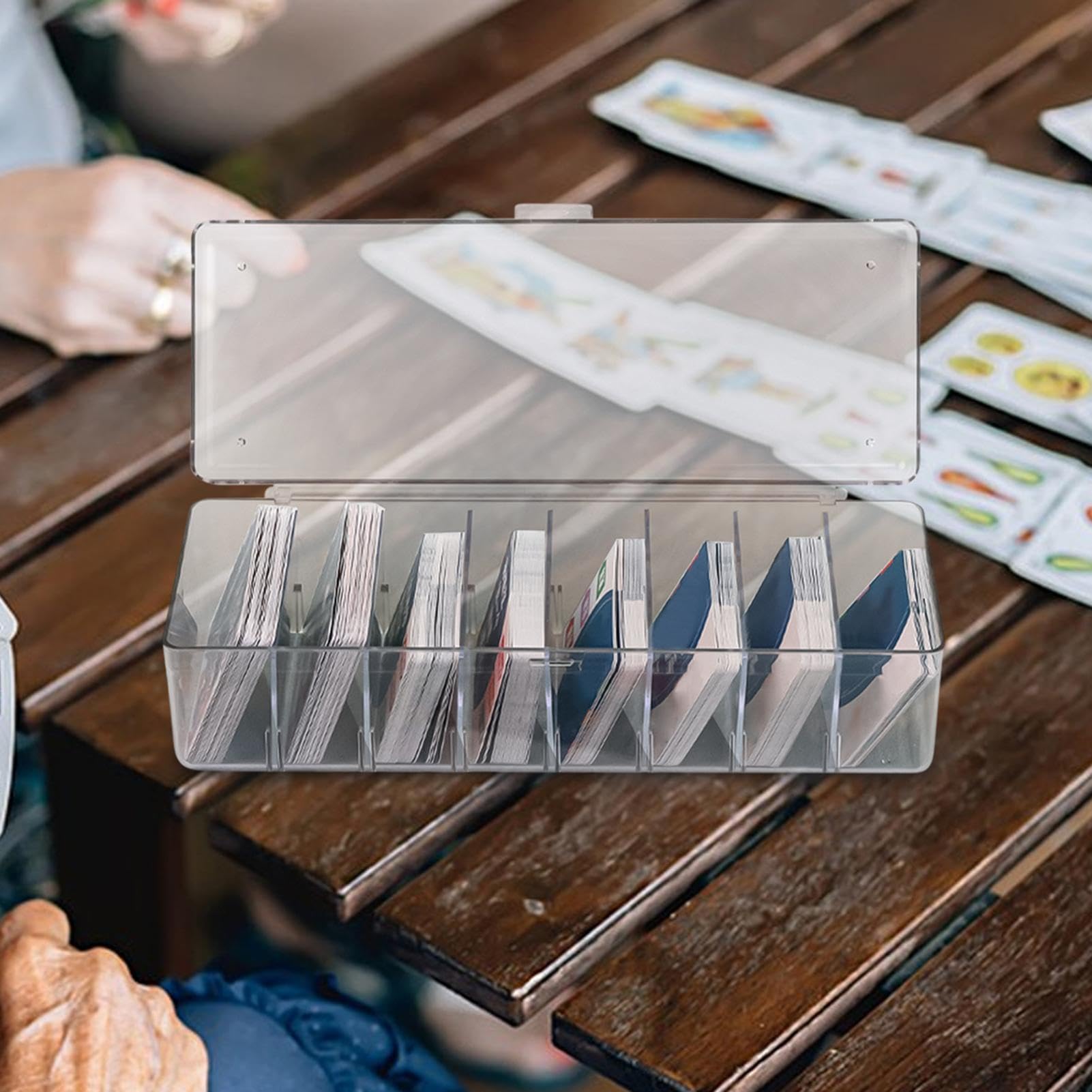 Generisch Boîte pour cartes à collectionner, étui pour cartes de visite, boîte de rangement pour cartes à collectionner, boîte de rangement pour cartes à jouer