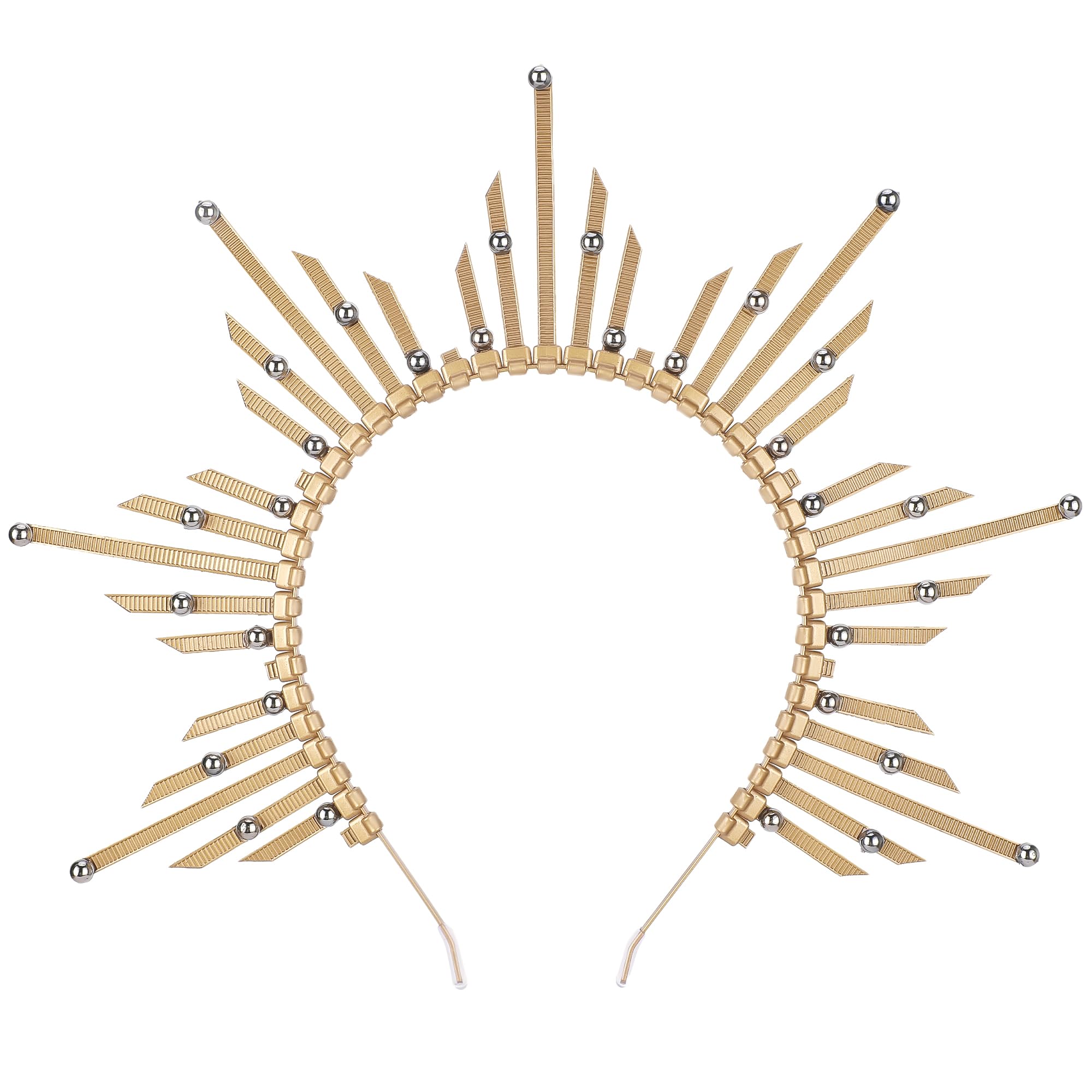 Amazon.com: COSUCOS Sun Goddess Halo Crown - Sunburst Gold 