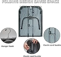 Vista 4 de Tabla de planchar compacta y plegable, con soporte para plancha y cubierta resistente al calor, mini tabla de planchar portátil antideslizante