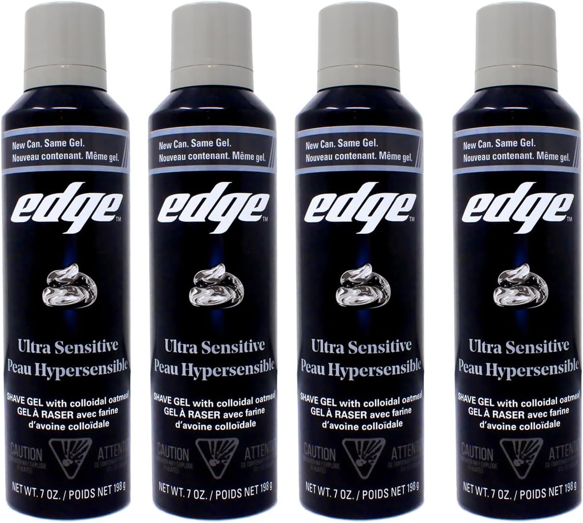 Edge Shave Gel Ultra Sensitive, Fragrance Free 7 oz ( Pack of 4)