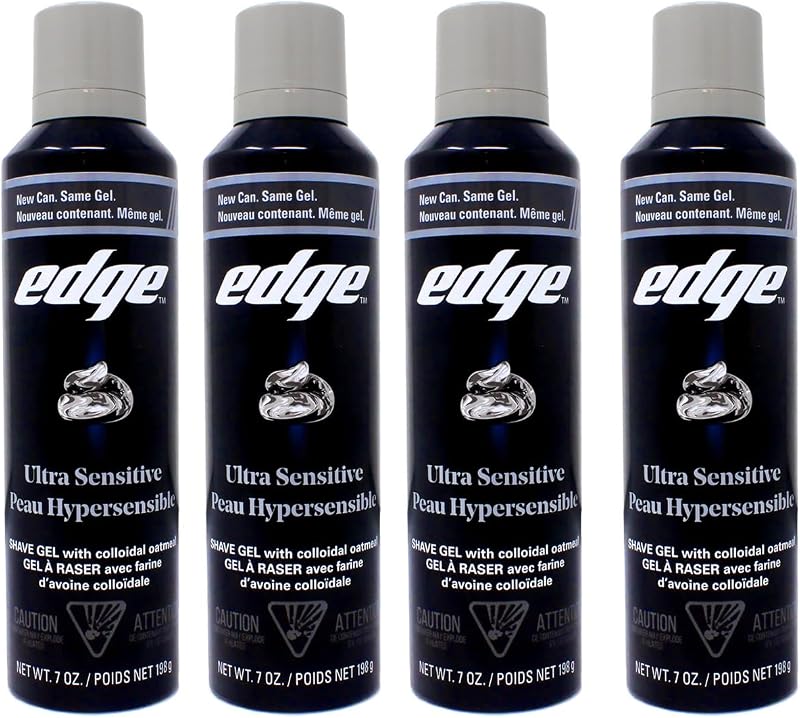 Edge Shave Gel Ultra Sensitive, Fragrance Free 7 oz ( Pack of 4)
