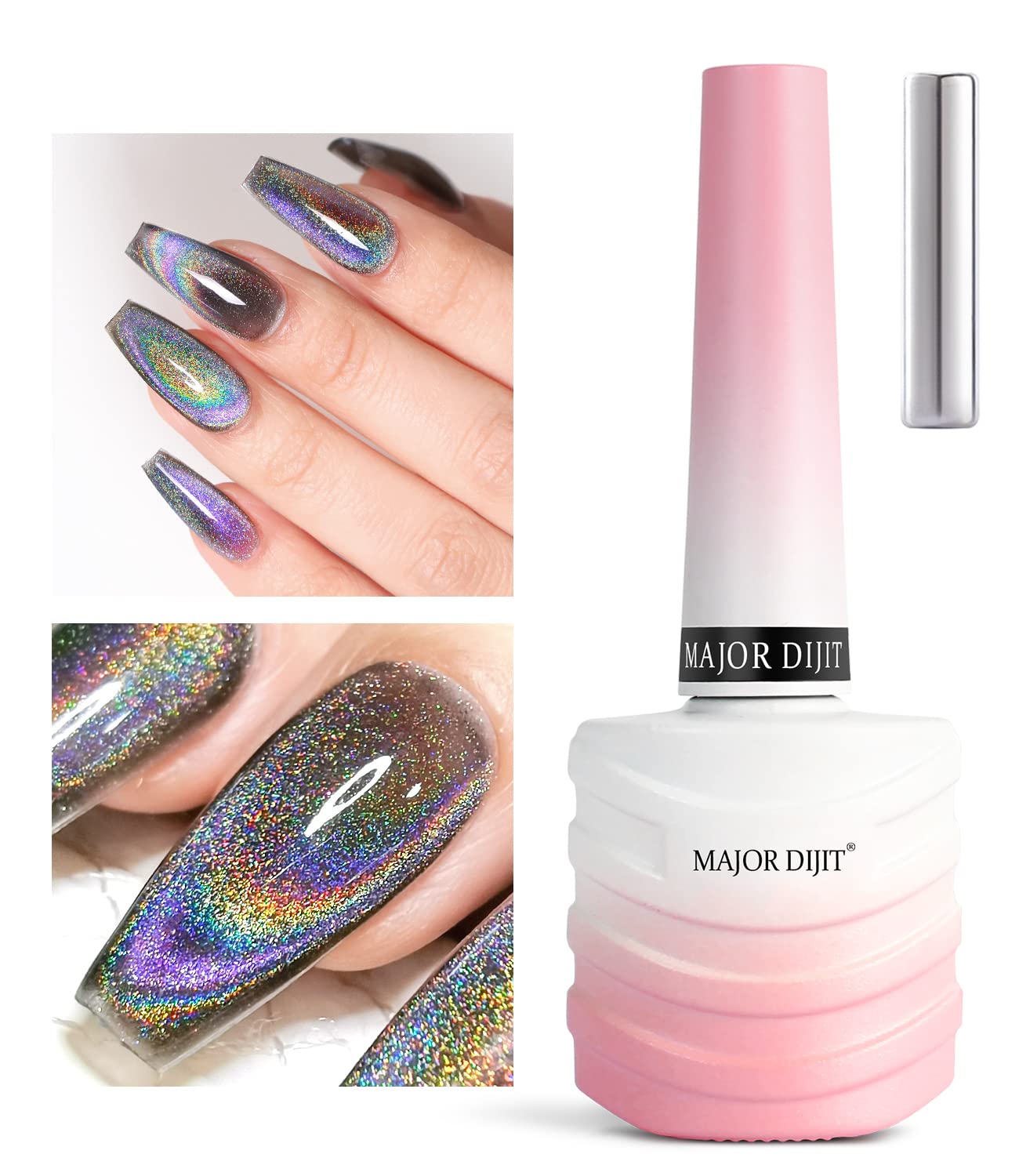 【from the nail】Hologram Angel Eye Gel Swatch with me: Angel Eyes Magnetic Gel Collection | FROM