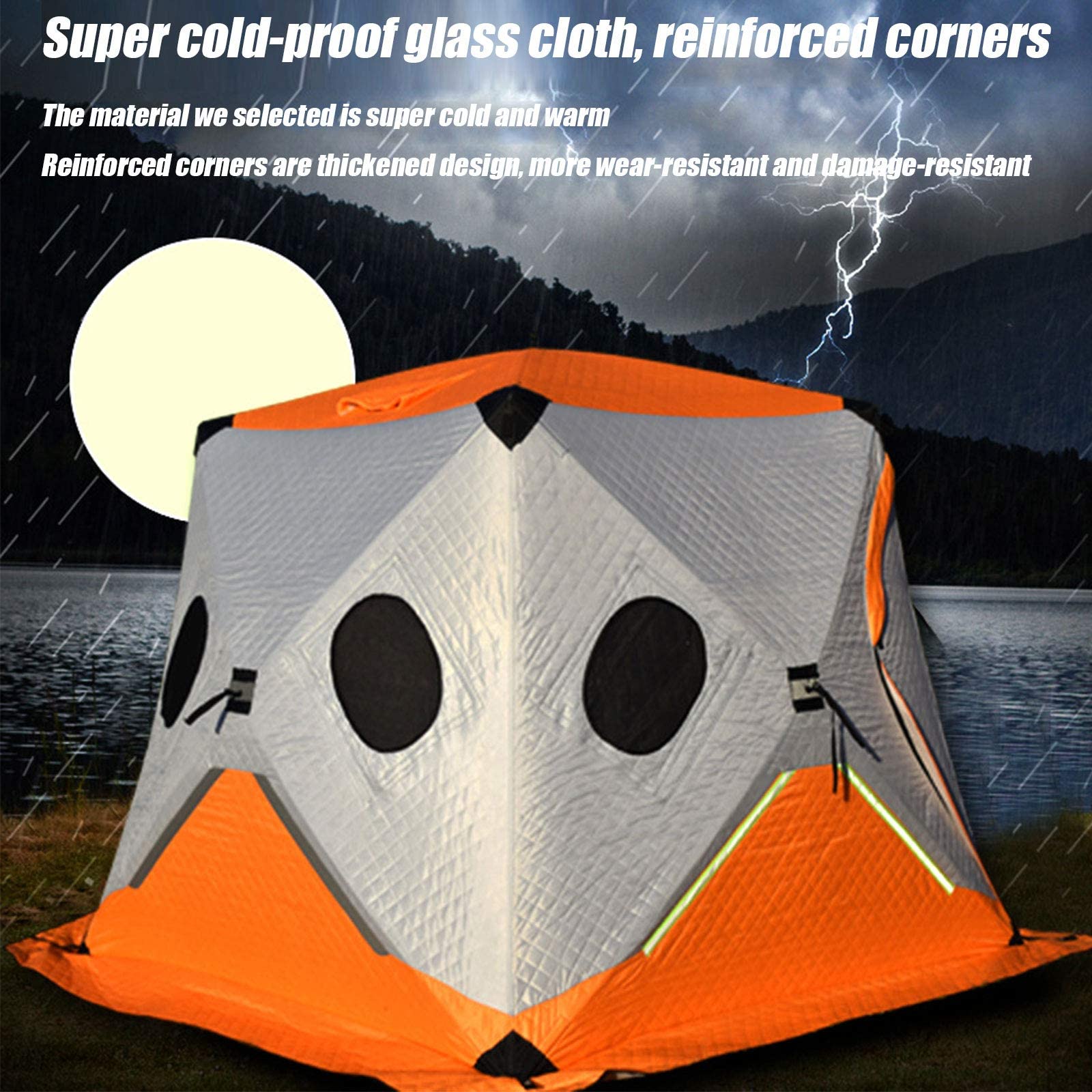Pogrubienie i bawełna Outdoor Camping Namiot do wędkowania pod lodem - Zimowy namiot wędkarski - Namiot do wędkowania na zimno i wiatr