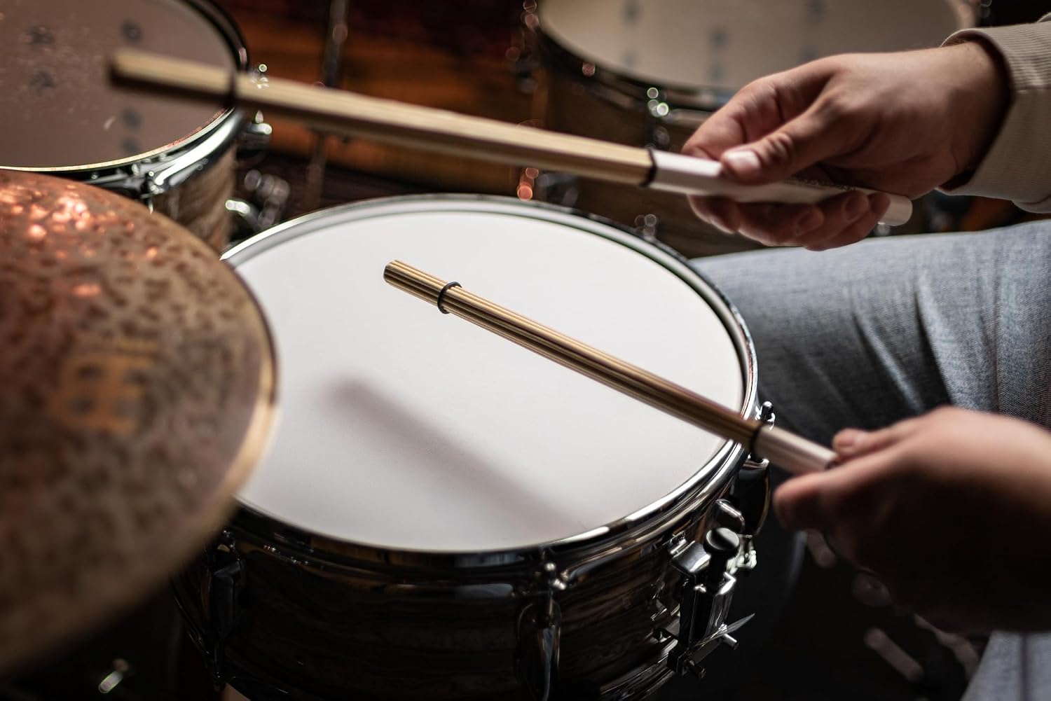 Flex Multi-Rod Bundle Sticks with Solid Bamboo Dowels and Adjustable Rings, Standard Size - MADE IN GERMANY