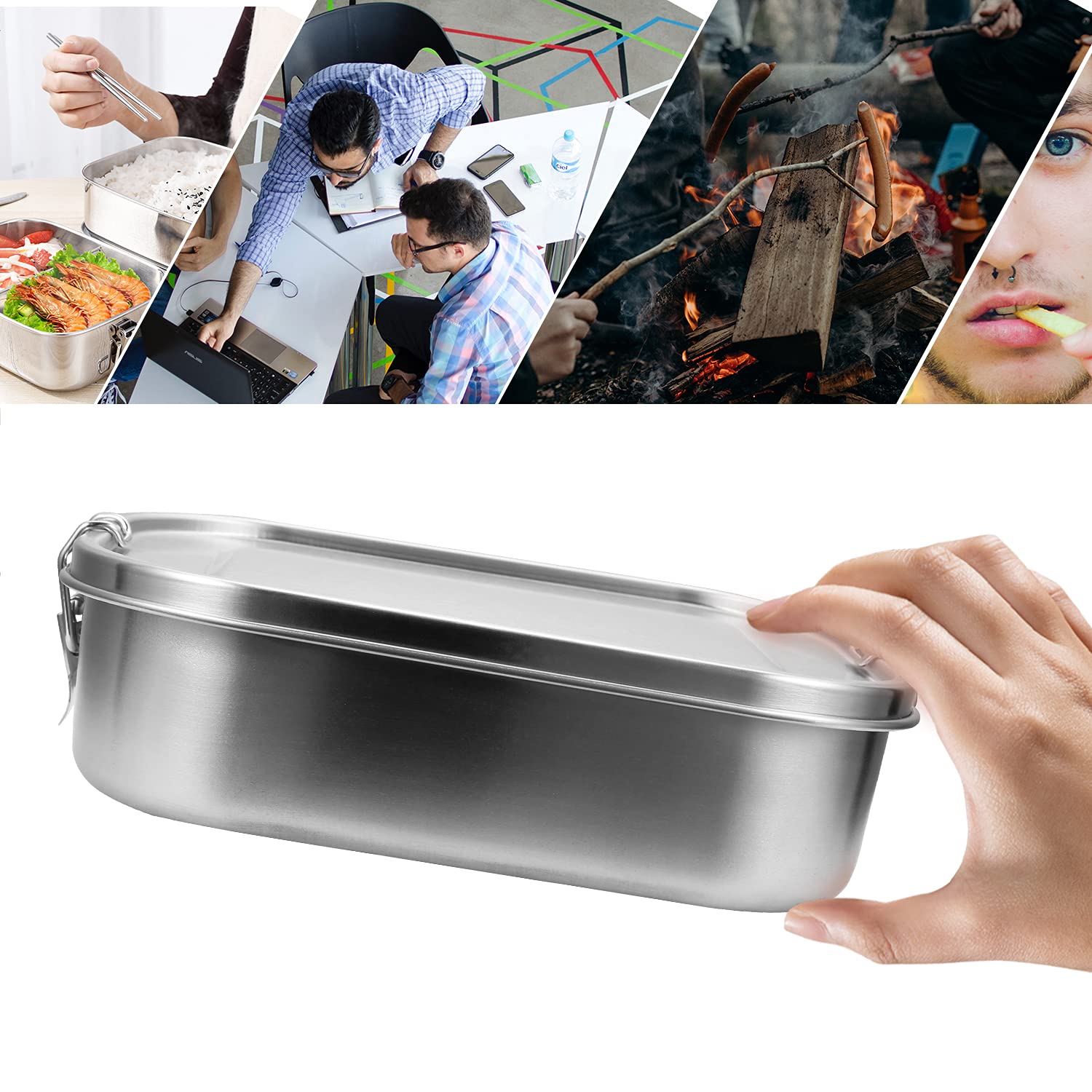 Boîte à Déjeuner En Acier Inoxydable - 1 200 Ml - Isotherme - Anti