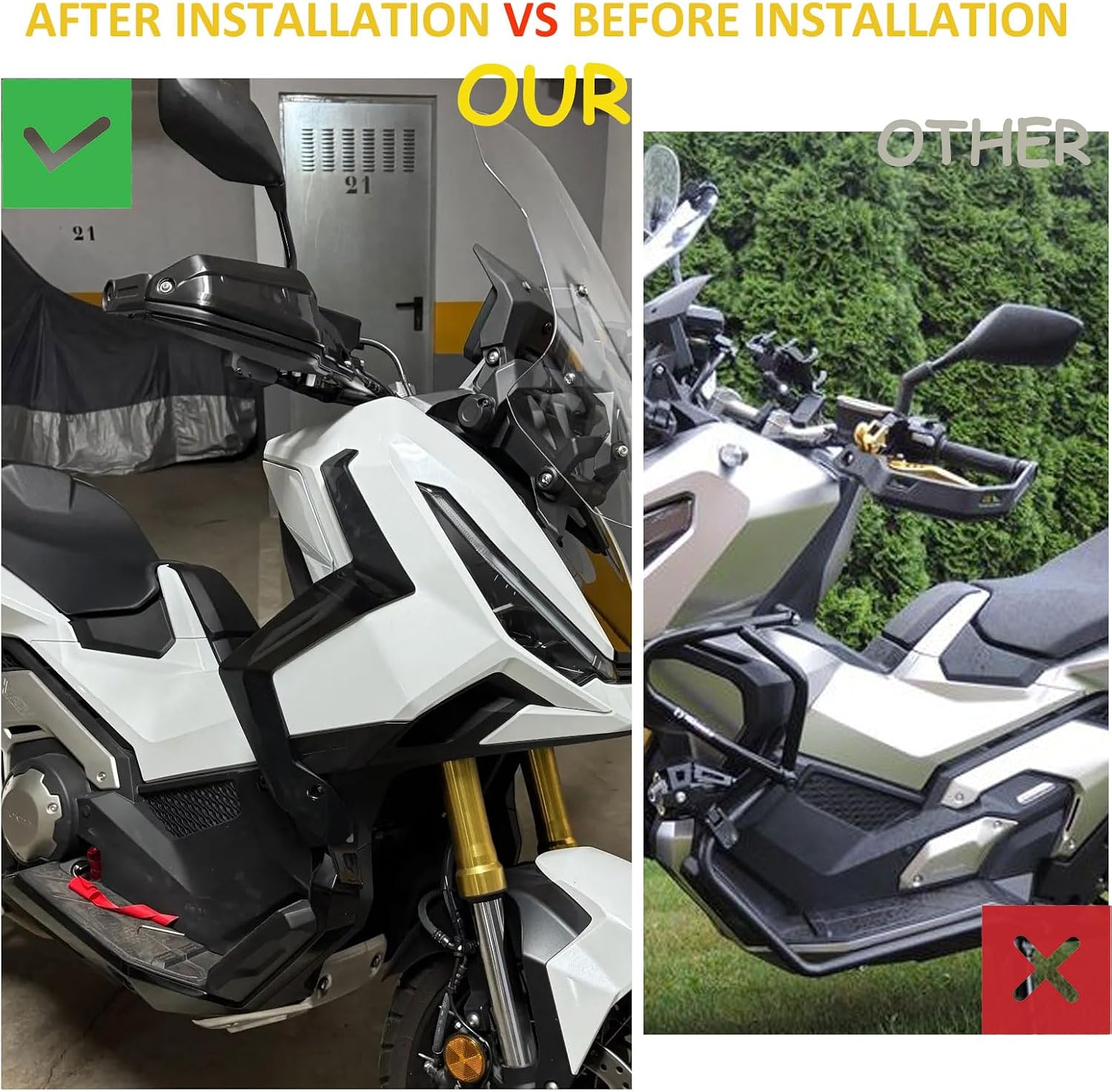 Motorcycle Accessories Handguards Cover Hand Guards Brake Clutch Protector for CRF1100L Africa Twin CRF 1100 L ADV Sports 2020-2024 X-ADV750 2021-2024 (Black)