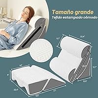 Vista 7 de Yojoker Juego de 6 almohadas ortopédicas de cuña para dormir, espuma poscirugía para el cuerpo, alivio del dolor de espalda y piernas, almohadas