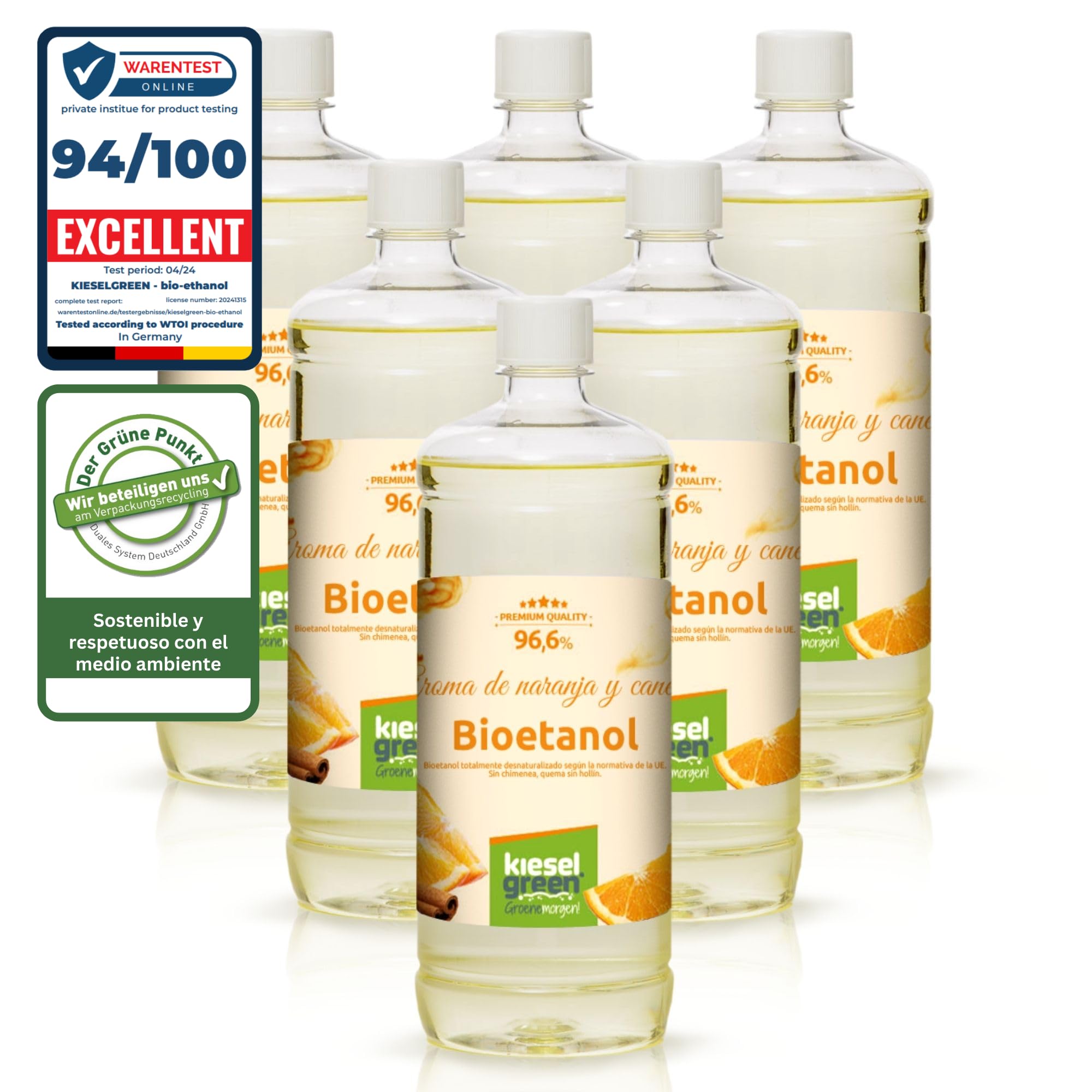 Bioetanol 6 x 1 litro con Fragancia para Chimenea de Etanol, Muchas Variedades – Bioalcohol como Fragancia de Ambiente – Estufas de Bioetanol, Biochimenea Etanol, Ethanol (OZ)
