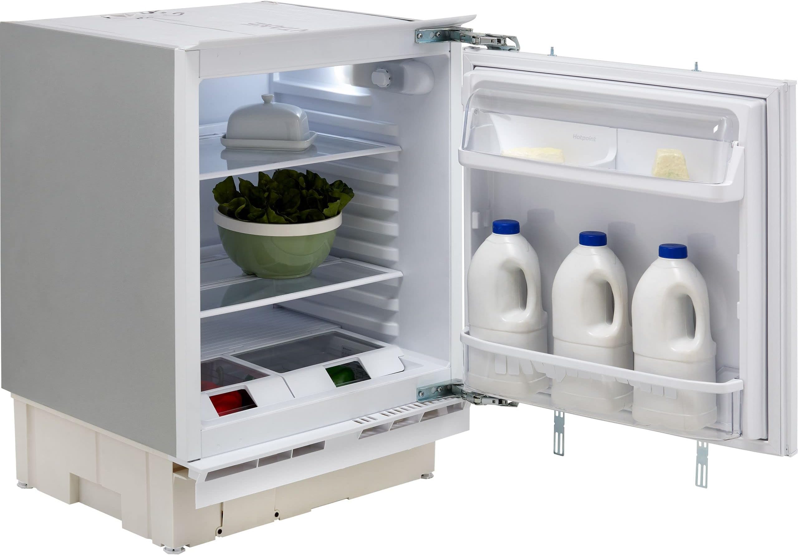 Whirlpool ARG 146 LA1 Integrated Under Counter Fridge, 145L, 59.6cm ...