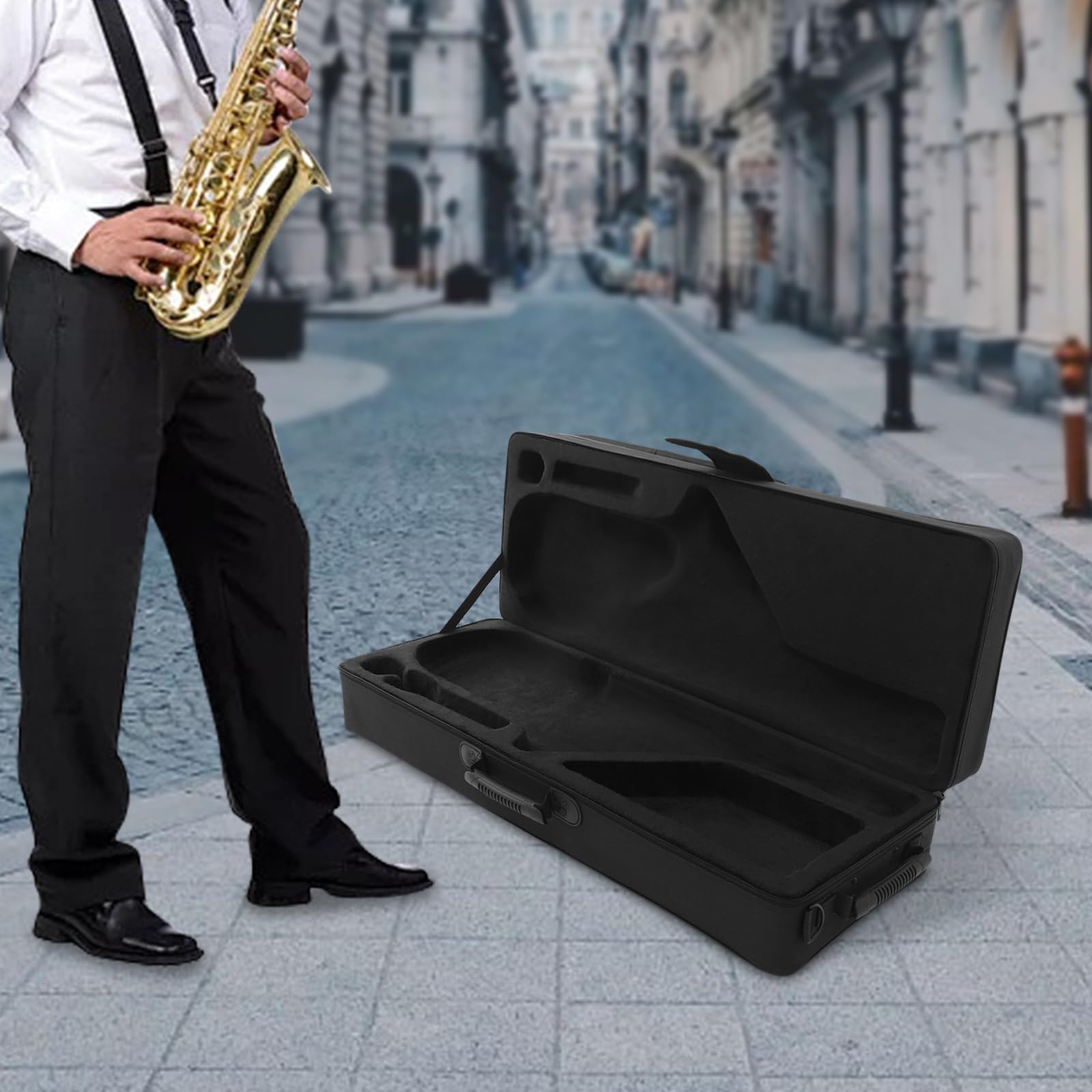 Valigetta leggera per sassofono tenore, 31 x 21 x 82 cm, con imbottitura termica di alta qualità, per tutti i sassofono tenore
