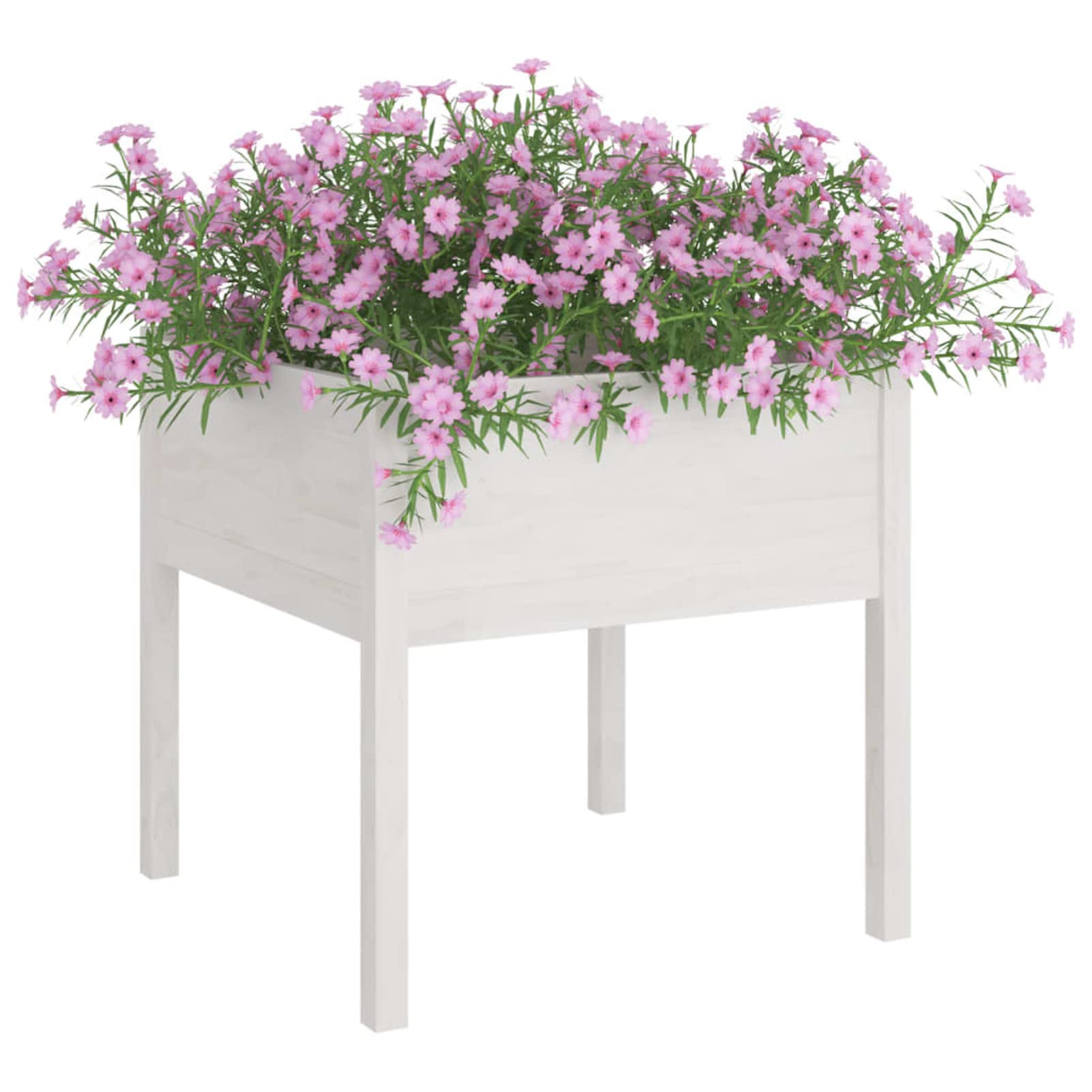 Jardinera, Huerto Urbano Terraza, Huerto En Casa, Tierra Huerto Urbano, Huerto Vertical, Mesa De Cultivo, de Madera Maciza de Pino Blanco 70x70x70 cm