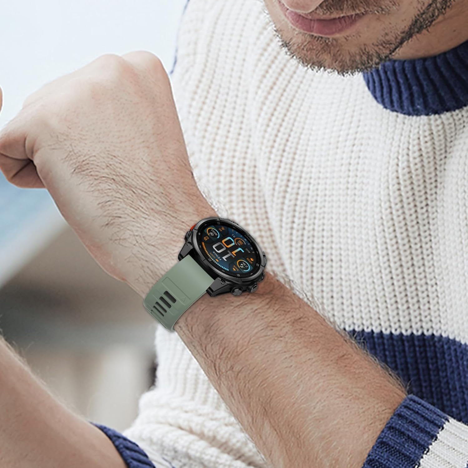 26mm Watchbands Compatible With Garmin Fenix 8 Pro/Quatix 8 51mm/Fenix 7X Pro/7X/6X Pro/6X/5X Plus/5X/3 HR,Silicone Quick-Fit Strap for tactix 8 51mm/7 pro/Enduro 3 2/Descent Mk3i-51mm/Mk2i - Image 6