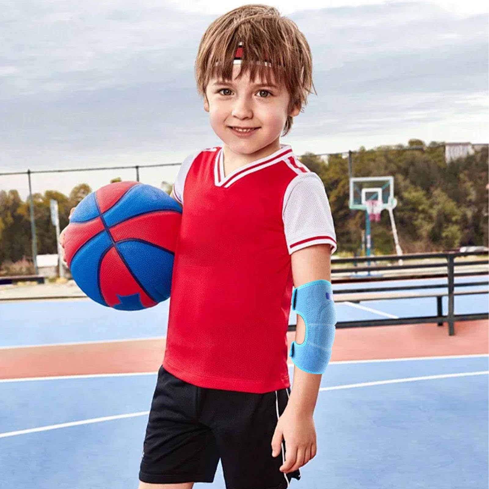 Kids Elbow Brace - Breathable Elbow Wraps | Breathable Cycling Knee Pads | Crashproof Elbow Protector | Comfortable Cycling Knee Pads | Compression Sleeve | Elbow Pads for Boys and Girls