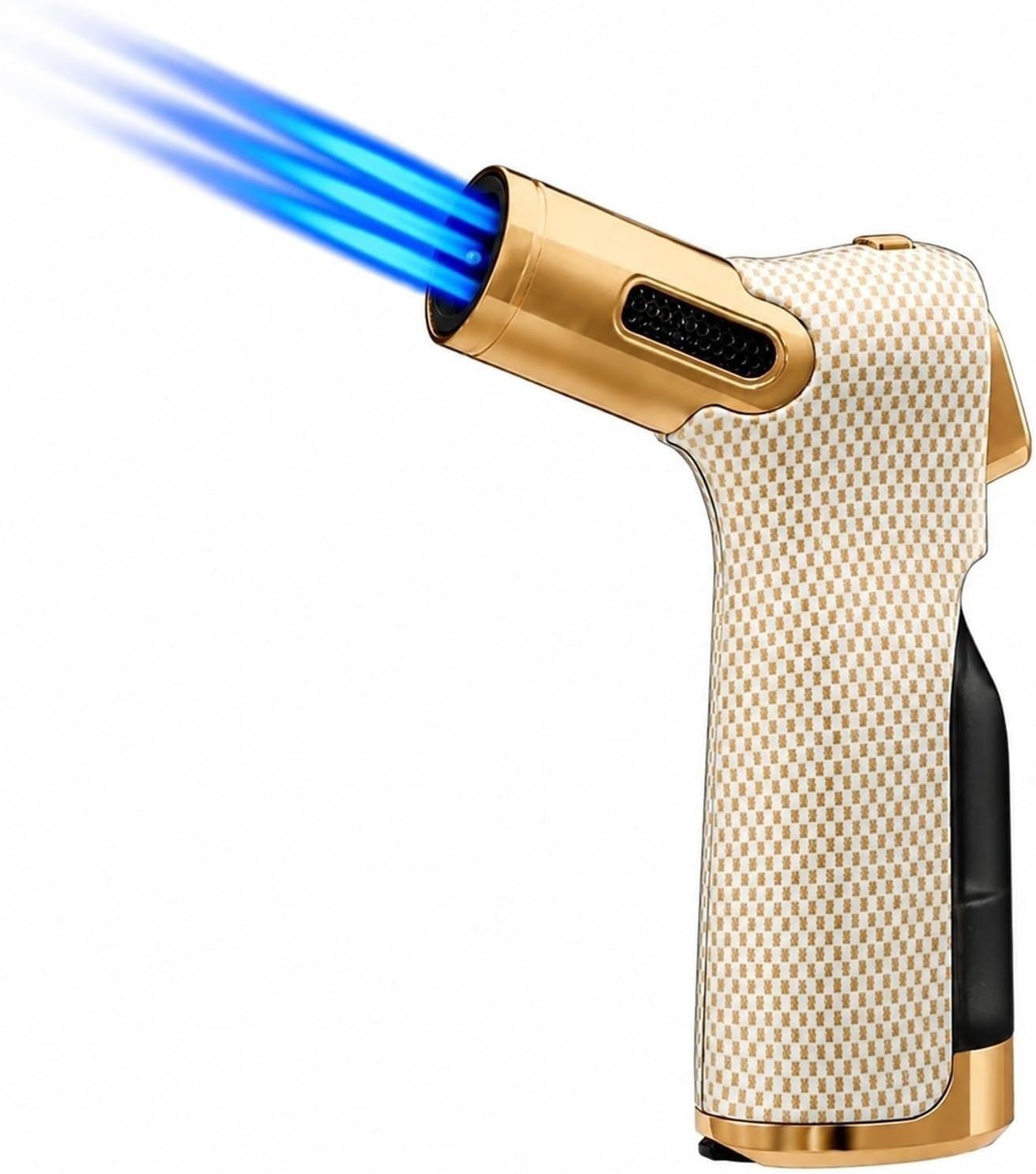 Advanced Metal Jet Lighter with Quadruple Blue Flame Design