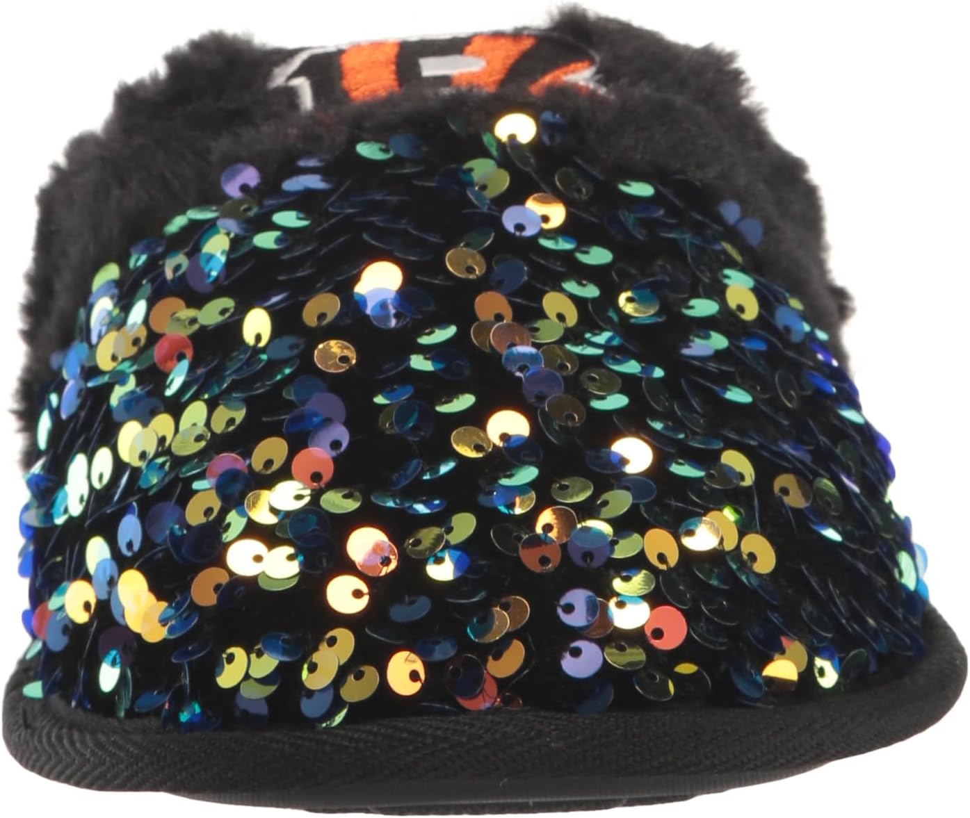 FOCO womens NFL Team Logo Ladies Sequin Fashion Slippers