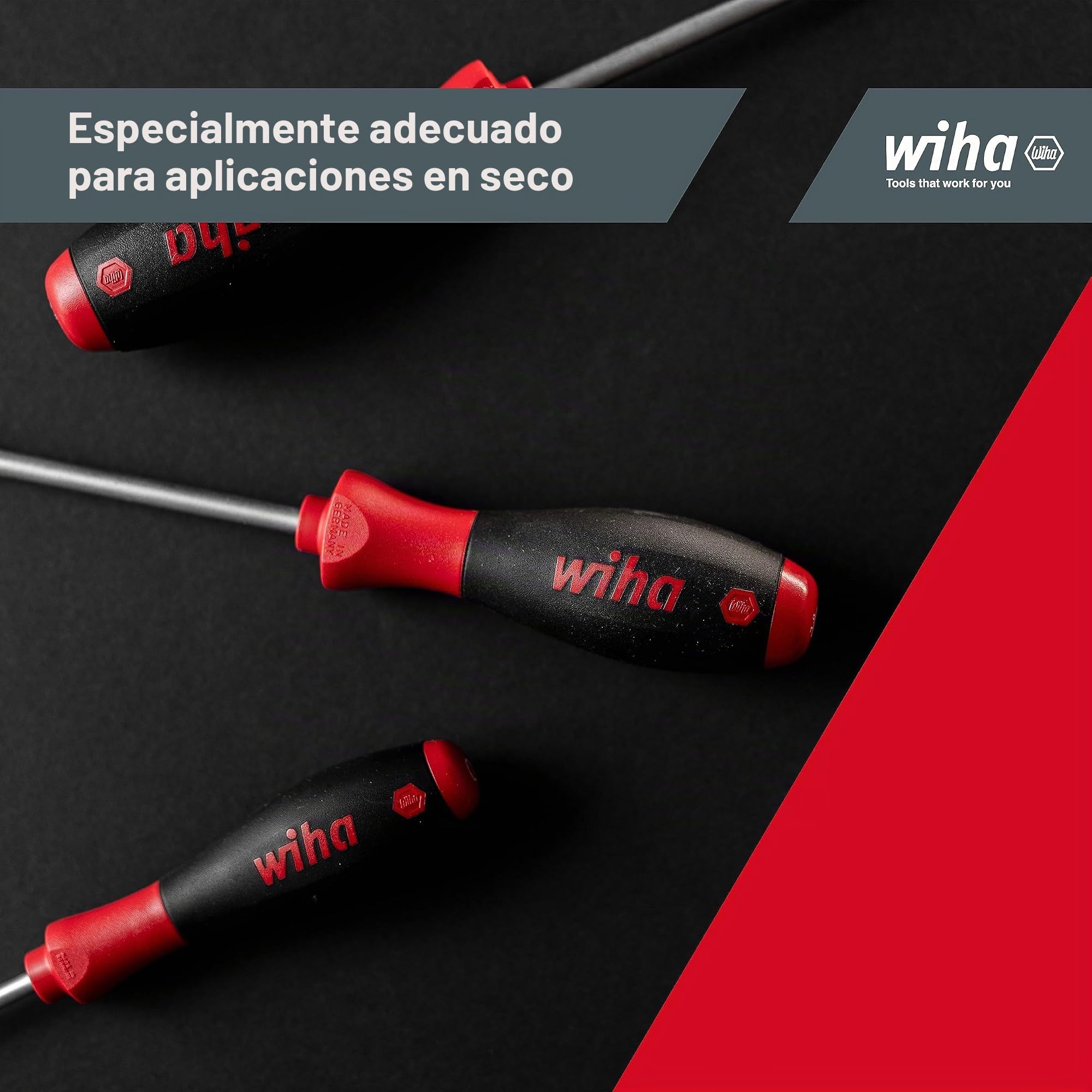 Wiha Juego de destornilladores SoftFinish® con llave de vaso hexagonal, de 5 unid. (01034)