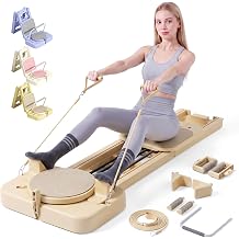 Foldable Pilates Reformer Board 2026, Portable Pilates Exercise Equipment for Home Workouts, 9-in-1 Full Body Core Sculpting Training Machine, Travel Friendly Home Fitness Gear