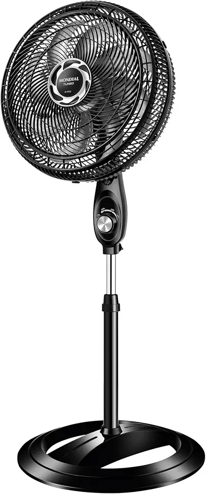 MONDIAL Ventilador de Coluna 40cm Turbo, Preto/Prata, 140W, 110V - NVT-40C-8P-B