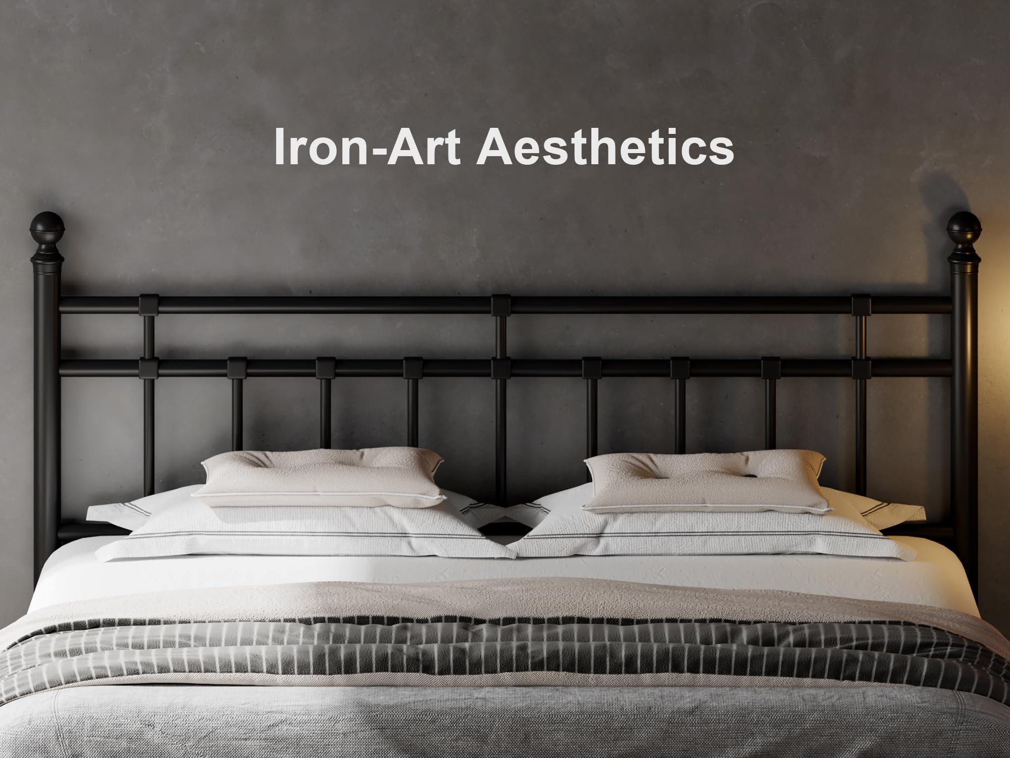 Amazon｜Feonase キングサイズメタルプラットフォームベッドフレーム