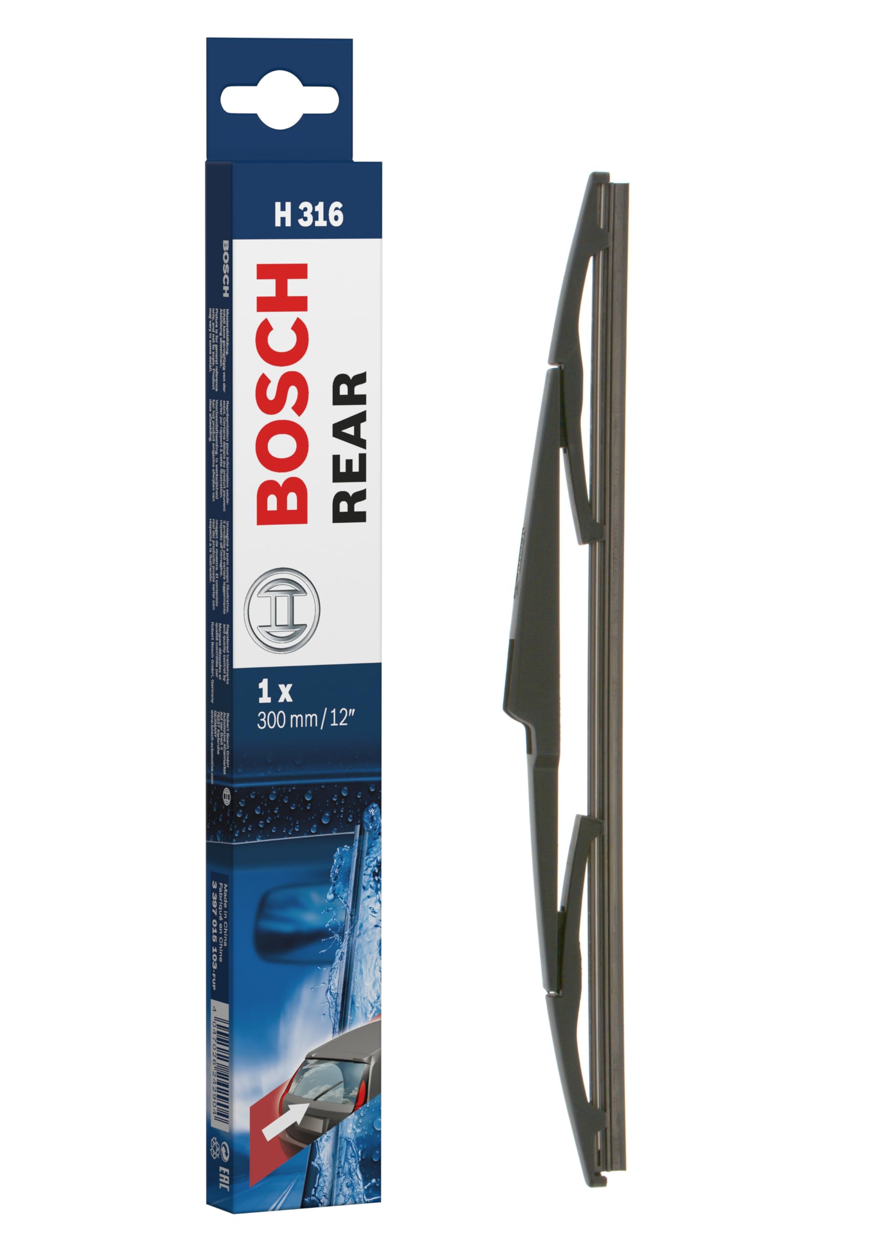 Bosch Wiper Blade Rear H316, Length: 300mm − Rear Wiper Blade