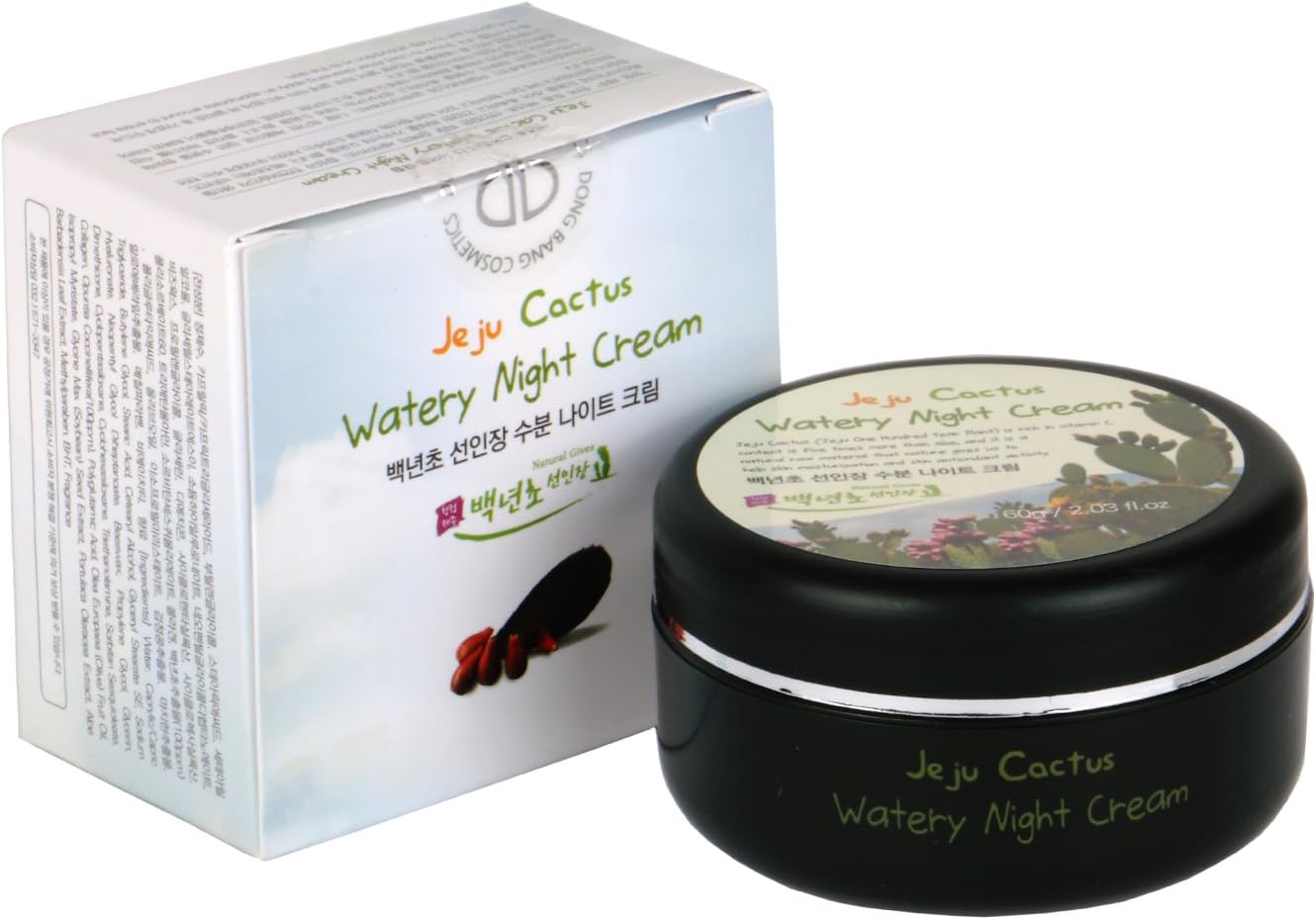 JEJU Prickly Pear Natural Night Face Cream Moisturizer, 2.03 ounc