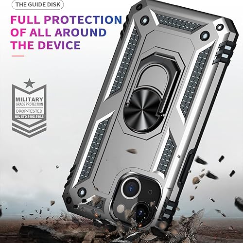 Miniatura 6 de STARSHOP Funda compatible con iPhone 13 Mini, con protector de pantalla de vidrio templado incluido, protección contra caídas de grado militar a