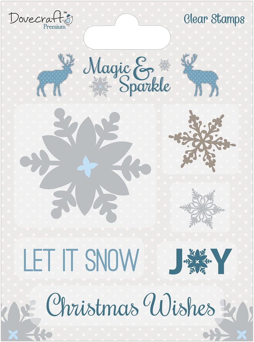 Dovecraft Magic & Sparkle Clear Stamps-Snowflakes